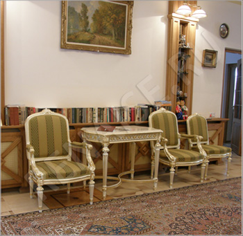 Реставрация мебели. гарнитур в стиле классицизм. фото в интерьере 2
