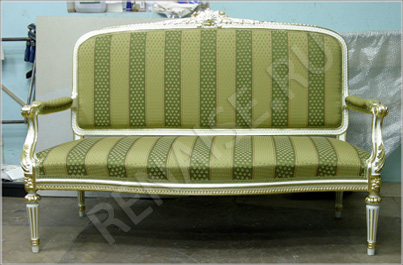Реставрация мебели. гарнитур в стиле классицизм. диван